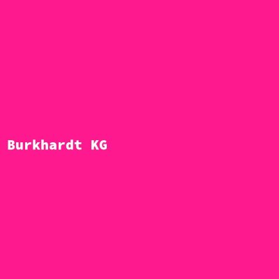 Hersteller: Burkhardt KG