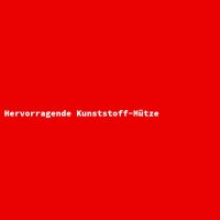 Hervorragende Kunststoff-M&uuml;tze