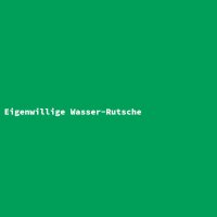 Eigenwillige Wasser-Rutsche